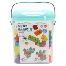 韓國 B&C 軟Q TPR 軟積木 40p, 1個, 混合顏色