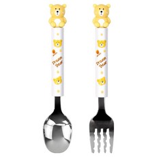 kitchen U Dream Bear吉祥物迷你湯匙組, 湯匙 + 叉子, 1套, 混合顏色