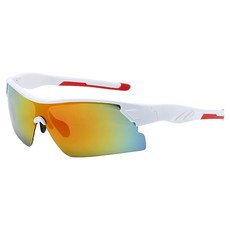 MMMII Sadic New Cycling 運動太陽眼鏡 MMM3213, 1個, 白黃色