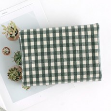 TPU 라이네이트 멜란 워너비 체크 방수원단, 딥그린, 1개