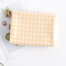 TPU 라이네이트 멜란 워너비 체크 방수원단, 옐로우, 1개