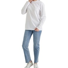 BASE ALPHA ESSENTIALS 中性透氣純棉圓領長袖T恤 2件, 白色