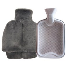 Taejis 矽膠保溫熱水袋 足部專用套組 灰色, 1套