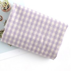 TPU 라이네이트 멜란 워너비 체크 방수원단, 연보라, 1개