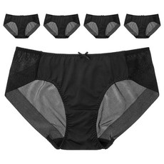 BASE ALPHA ESSENTIALS 女性無痕內褲 5件組, 黑色