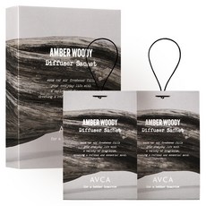 아브카 시그니처 퍼퓸 디퓨저 샤쉐 차량용 20g 2p, 앰버 우디, 1개