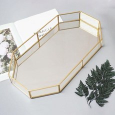 Market Plan 鏡面託盤 正八角形 L, 金色, 1個
