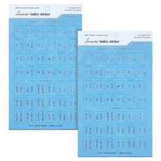 플레픽 이너 인덱스 실버 스티커 블루 보닛, 2개, 1개입