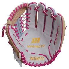 MORIMOTO 投手 全方位 棒球手套 右投用 MPN700, 白色 + 天藍色, 1個