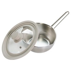 Livingglory 電磁爐適用 無研磨劑 五層壓花多功能鍋 18cm + 多功能鍋蓋 16~20cm 套組, 銀色, 1套