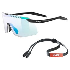 uvex pace stage small V 運動太陽眼鏡 眼鏡帶, 1個, 鏡框(啞光黑)鏡片(變色綠水銀)