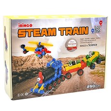 iRiNGO 新 蒸汽火車積木玩具 250p, 1個, 混合顏色