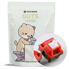 MONSTARGEAR 無聲段落感 鵝卵石 機械式鍵盤 熱插拔 廠潤軸體 110顆, TTC Water melon, 混合顏色, 原廠軸