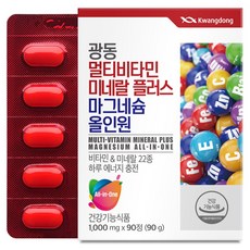 Kwangdong 廣東生活健康 綜合維他命礦物質鎂多合一 90g, 90錠, 1個