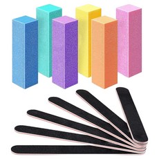 OON 샌딩 블럭 사포 6p + 스틱 파일 사포 블랙 6p 세트, 1세트