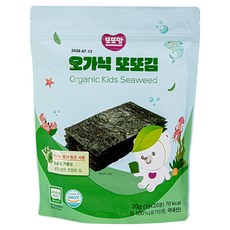 DDODDOmam 聰明媽媽 有機無添加有機孩童又大又大紫菜, 1個, 20g, 海藻