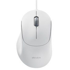 아이리버 항균처리 오피스기어 경량 인비저블 무소음 유선 마우스, 화이트, M101