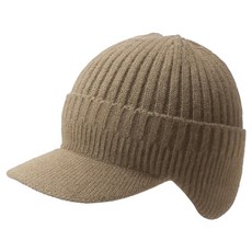 바코젤 겨울 캠핑 낚시 등산 방한 챙 모자, 브라운