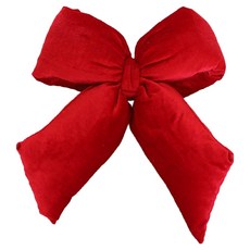 絲絨蝴蝶結聖誕樹裝飾品, 紅色, 特大(30 x 38 cm), 1個