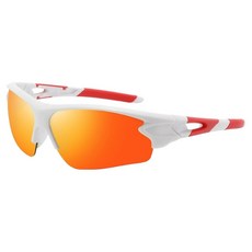 American Road 男用 New World 戶外運動太陽眼鏡 HR2479, 1個, 白紅色