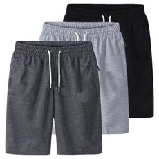 ELSSO 男女通用基本款運動短褲3件組