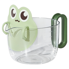 食品級材質尖嘴杯口蛋液過濾量杯, 1個, 1.2L, 綠色