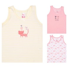mrkids 兒童款 貓咪純棉背心 3件組