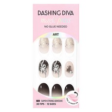 데싱디바 매직프레스 네일팁 헤이지 잉크 오발, 헤이지잉크, 1세트