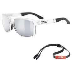 uvex PLANET 運動太陽眼鏡 眼鏡帶, 1個, 鏡框(透明)鏡片(銀水銀)