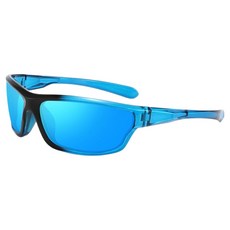 American Road 彩色透明鏡框自行車運動太陽眼鏡 HR2482, 藍色, 1個