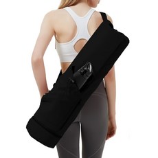 FEELWAVE 泡棉滾筒瑜珈墊包, 1個, 黑色