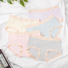 BASE ALPHA ESSENTIALS 女性柔軟嫘縈內褲 5件組, 紫色 + 黃色 + 藍色 + 粉色 + 灰色