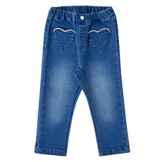 Minkmui 兒童愛心口袋牛仔褲