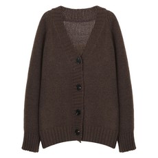 ab.plus 女款寬鬆V領鈕扣針織開襟衫 LSZ4MY35