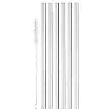 德國 VEGA Liya 玻璃吸管 附清潔刷 23cm, 1套, 6個裝