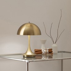 히트조명 LED 세타 루이스 단스탠드 3W ver.2 C타입 충전형 무선 테이블램프 인테리어 무드등 밝기조절 삼색변환 조명 G7051, 브론즈