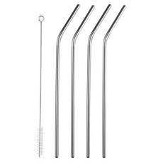 ibili 不鏽鋼吸管 附清潔刷, 1套, 4個裝