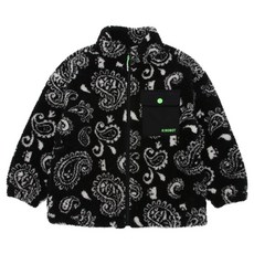 R.ROBOT 佩斯利花紋刷毛外套