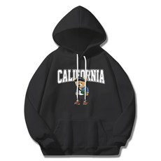 ILLUSO 男女共用加州熊柔軟特級刷毛連帽T恤