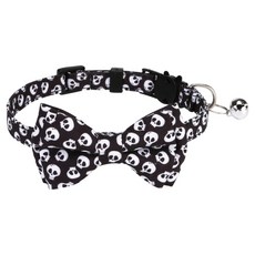 Wavy Days 寵物萬聖節圖案項圈, 黑色, 1個