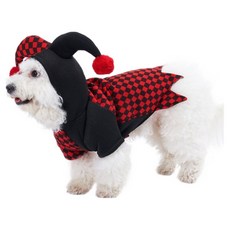 Wavy Days 萬聖節小丑角色扮演寵物服飾, 紅色, 1個