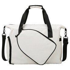 多功能收納單肩網球包, 1個, 白色