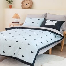 MYHOUSE 兒童用換季四季被套 + 枕頭套 + 枕芯 + 床墊套組, 熊咚小熊