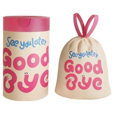 Igeodat 附束繩卡通垃圾塑膠袋 混色2 字母 GOODBYE 圖案 60入, 1個, 75L