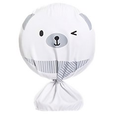 쏙쏙채움 스판 써큘레이터 선풍기 커버, 흰 곰돌이