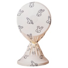 쏙쏙채움 스판 전기종 선풍기 커버 Short, 크림 토끼