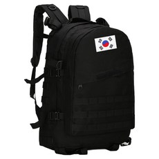 Elsso 3D高級型學生軍風後背包 45L, 黑色