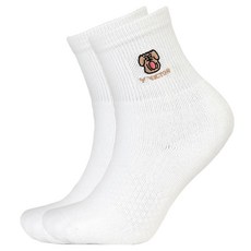 빅터 배드민턴 스포츠 장목양말 VT25CSC206U, White, 1개