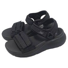 SKECHERS 女款 MAX CUSHIONING ELITE 2.0 SANDAL 涼鞋 141617BBK, 黑色, 23cm
