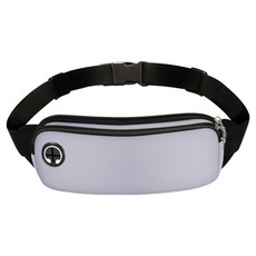 Minimal Lab 跑步雙拉鍊運動腰包, 1個, 灰色